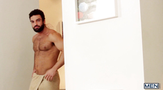 Hunk rides dude cock